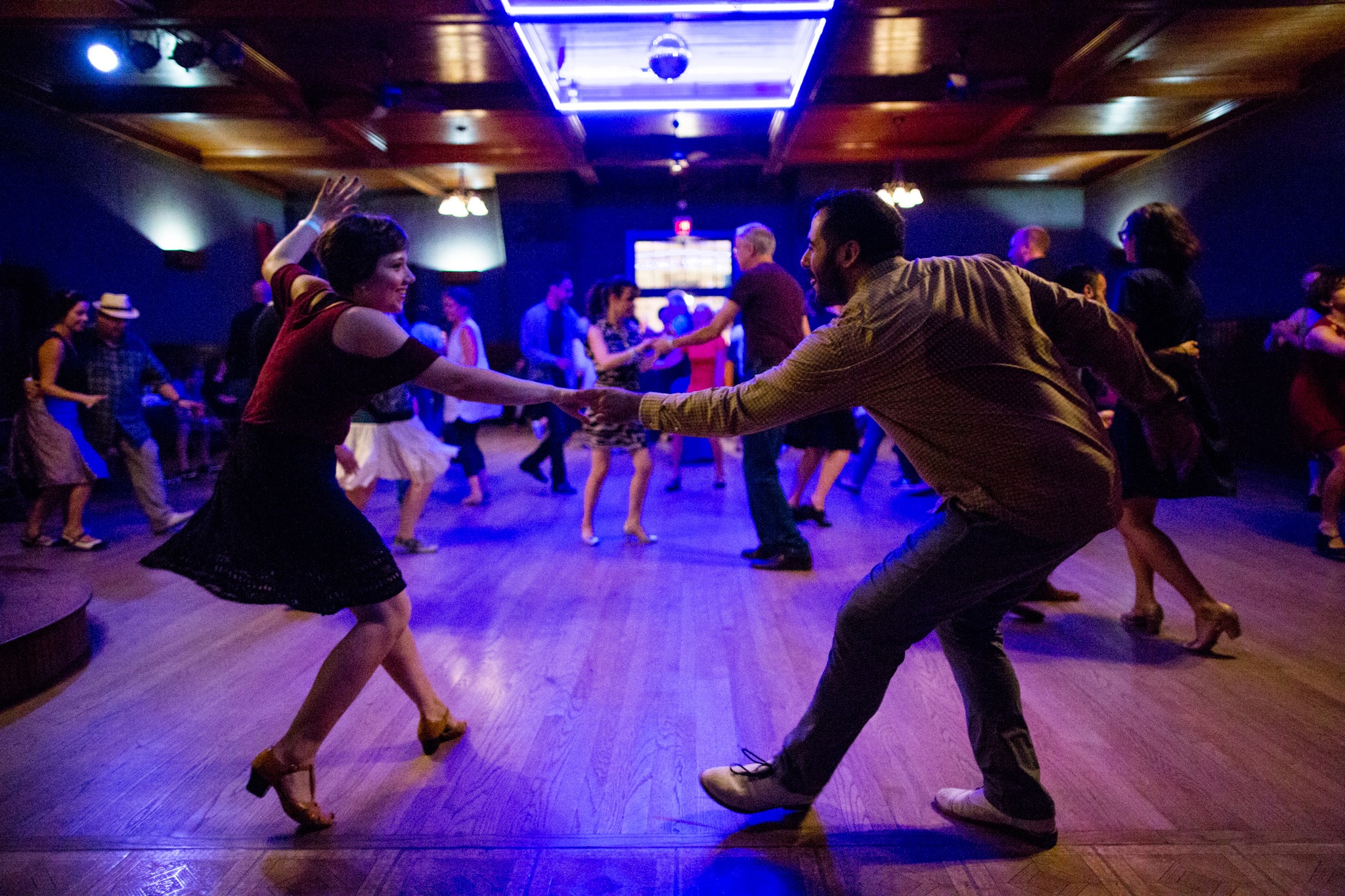 couple swing dancing